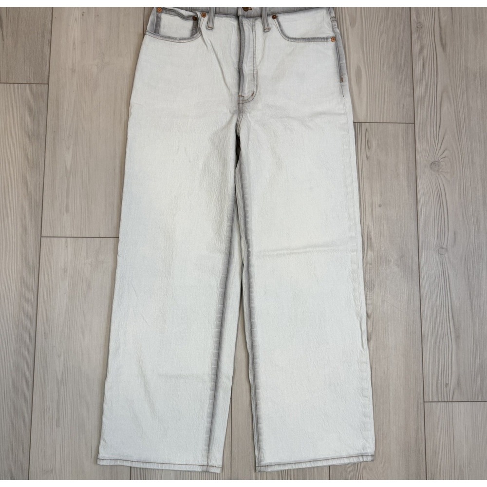Madewell Womens Edmunds Wash Denim The Perfect Vintage Wide Leg Crop Jeans 28 - Picture 3 of 12